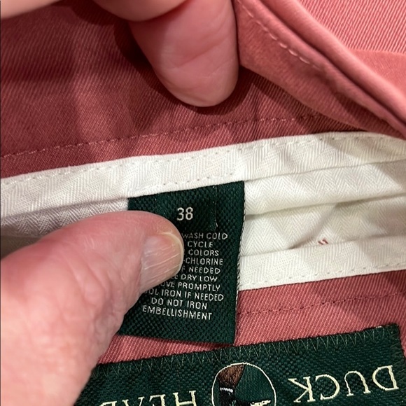 🦆Mens Shorts Flat Front Duck Head 8inch Green Badge Chinos, Like New. - Picture 3 of 7